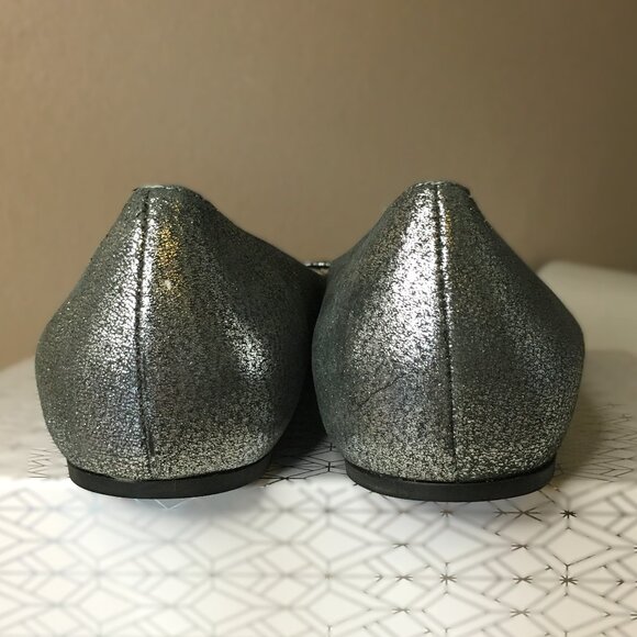 SALVATORE FERRAGAMO Metallic "Regale' Ballet Flats - NWOB ✧･ﾟ: *✧･ﾟ:* - Picture 8 of 13